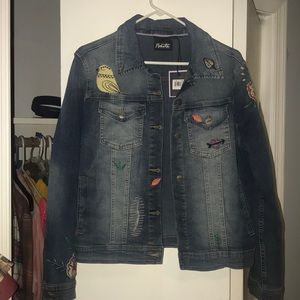 Nanette Leopare fall denim jacket